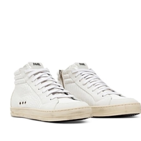 P448 SKATE PEONY HIGH TOP SNEAKERS SIZE 38 (7.5-8) EUC - Picture 2 of 7